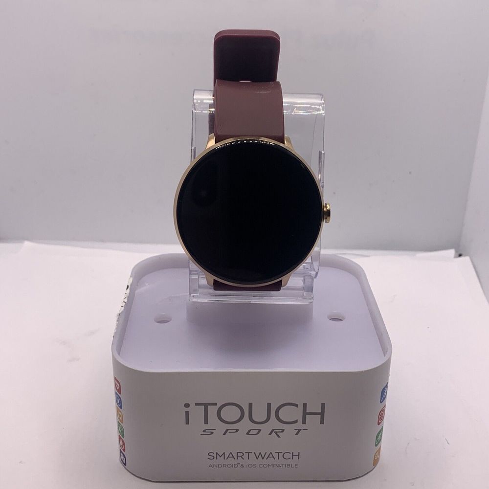 ITouch Sport IT42003R02I-031 Burgundy Silicone Strap Touchscreen SmartWatch QU17